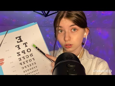 ASMR : roleplay ophtalmologue ( médecin des yeux, eye exams ) 👀👩‍⚕️