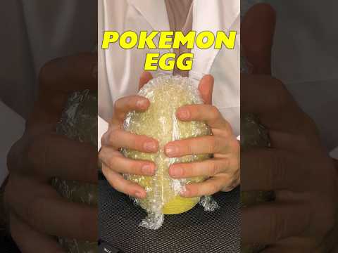 BUBBLE WRAPPING a Pokémon Egg #asmr #shorts