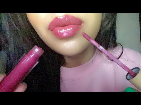 ASMR~ Upclose Lipgloss Application, Lipgloss Pumping & WET Mouth Sounds