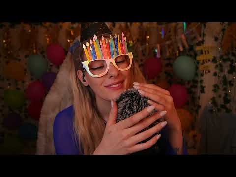 ASMR | Unintelligible Whispers (b-day edition)