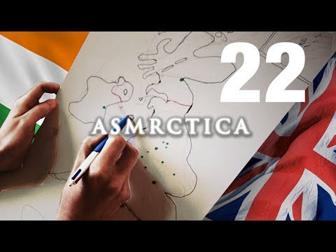 ASMR Drawing Map of Great Britain & Ireland - Soft spoken