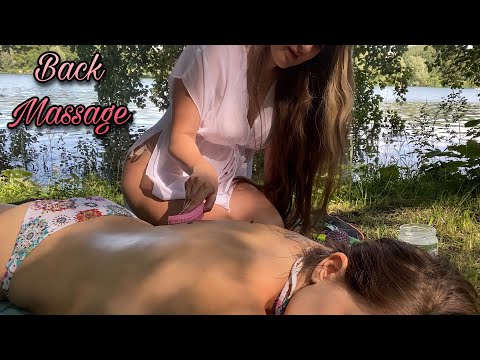 ASMR Flüstern Deutsch MASSAGE am See mit Julia ASMR Oil Sounds, Massageball, Crackling Mousse