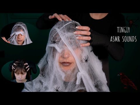 ASMR NITPICKING, SCISSORS AND SCALP SCRATCHING - Halloween ASMR - no talking