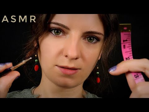 ASMR | Inspecting & Measuring Your Face 📏 Mumbling to Self