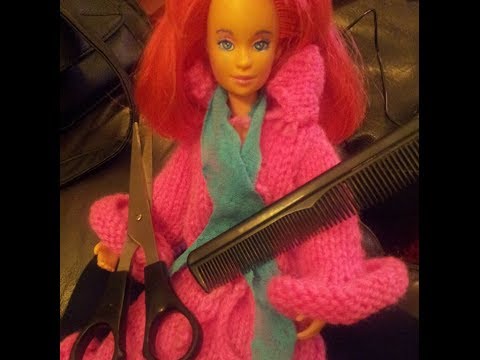 ASMR ROLE PLAY DOLLS HAIR SALON haircuts styling scissor sounds brushing combing BINAURAL