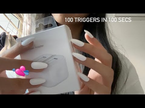 ASMR 100 triggers in 100 seconds
