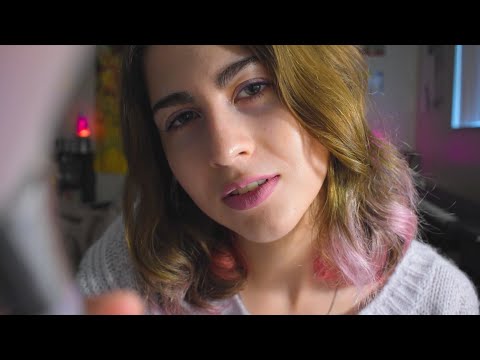 ASMR | Inaudible Whispering with Gentle Face Brushing