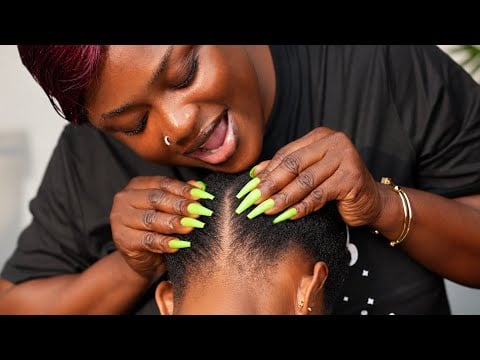 ASMR at Home✨ Face Care, Intense Hair Pulling Massage, Beard Trimming, Nose & Ear Cleaning with Bud