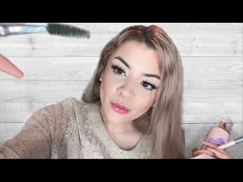 ASMR bestie does your makeup for sneaky link 🤫 ( layered sounds , fast & aggressive)