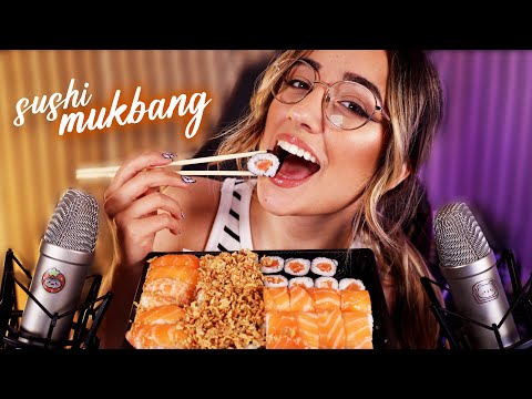 ASMR Português/ Portugal | SUSHI MUKBANG 😍🤤 (sussurros + sons de mastigação)