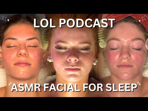 No talking ASMR Facial For Sleep 😴 w/ Harper Zilmer, Kate Baker & Kenzie Baker