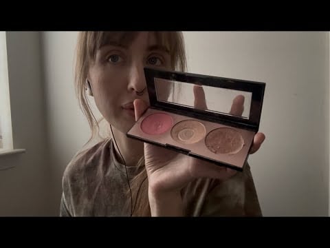 ASMR makeup triggers for sleep 💤✨ tapping with short natural nails, lid sounds, liquid sounds