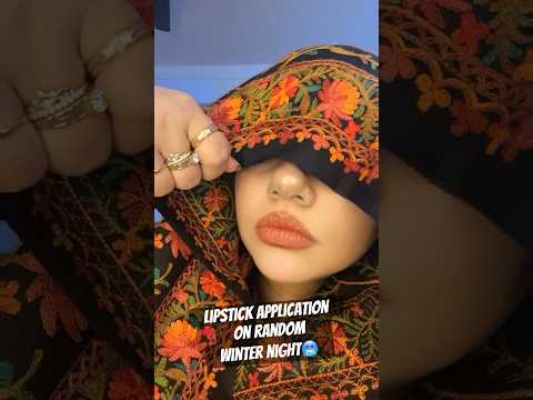 Winter Night Lipstick ASMR #makeup #asmr #odlysatisfying