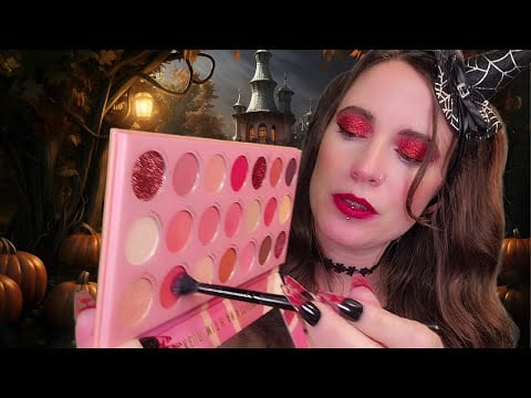 ASMR - Halloween Town Girl Does Your Makeup & Outfit (layered) 🎃🧙‍♀️