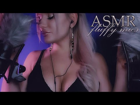 ASMR ♥ Soft Fluffy Mic Brushing ♥ Sleepy Whisper Ear to Ear ♥✨😴