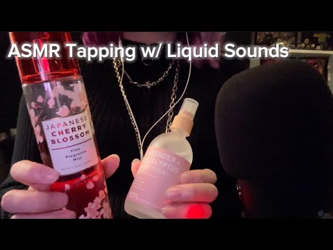 ASMR Tapping w/ Liquid sounds (No Talking!)