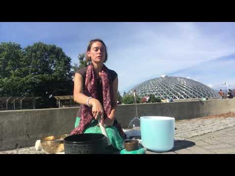 Singing bowls, chanting and invocations.