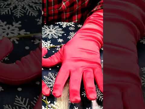 RED Satin Gloves ASMR 🧤 Whispering #asmrlikeasandbox #relaxing #gloves