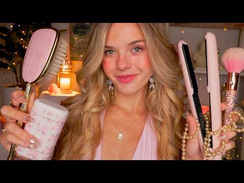 ASMR Giving You A 1h Glam Makeover 🎀 🥂✧˖° (personal attention, hairplay, pampering)