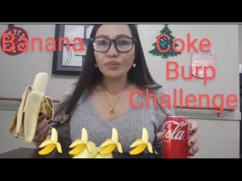 BANANA EATING AND COKE MAKE YOU BURP CHALLENGE PART:1 Igorota Life in America Denver Colorado  🇺🇸