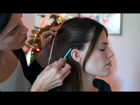 ASMR Perfectionist Hair Styling, Fixing & Adjustments For A Winter Photoshoot (Whisper)
