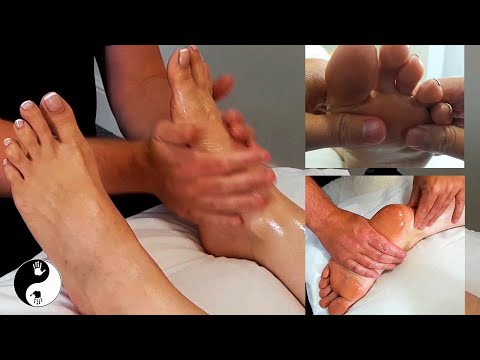 Relaxing Foot Massage to Ease Your Pain with Soothing Music [ASMR][No Talking]