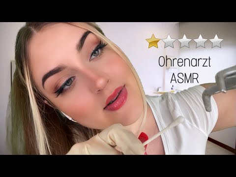 ASMR Deutsch Am schlechtesten bewerteter Ohrenarzt Ohrreinigung Ear Cleaning | Ohren-Arzt Roleplay⭐️