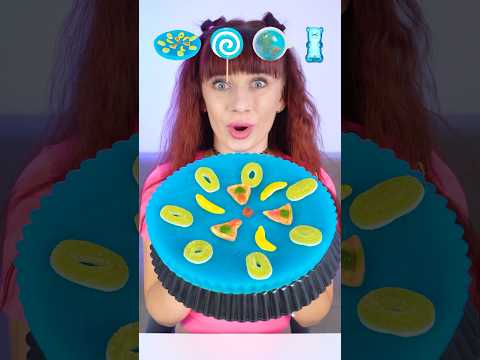 ASMR One Color Blue Gummy Jelly Giant Candy #shorts #mukbang