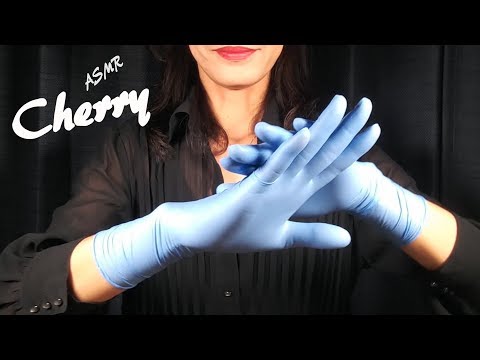 【ASMR】Blue Latex Gloves Hand Movements Slowly Softly 블루 라텍스 장갑 손 움직임을 천천히 부드럽게 / 青いゴム手袋のゆっくりな動き