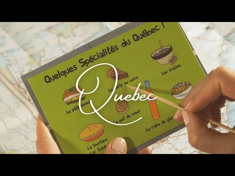 ASMR Exploring a Map of Quebec (soft spoken, map tracing)