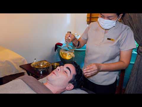 ASMR: Luxury Full Body Scrub and Massage with Hot Oil Head Massage