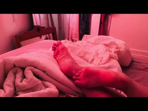 ASMR bare feet in bed hot day