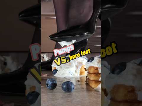 Cat Pumps vs. Bare Feet! Oddly Satisfying Food Crushing! ASMR