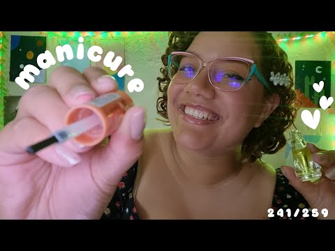 ASMR MANICURE GENTIL PINTANDO SUAS UNHAS 🩷✨