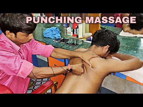 Punching asmr head and body massage by abhi barber | neck cracking massage