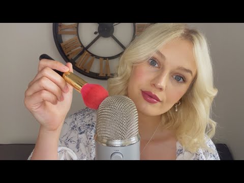 ASMR Mic Brushing, Stippling & Up Close Breathy Whispers