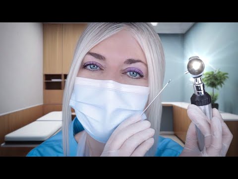 ASMR Ear Exam & Deep Ear Cleaning - Impacted Wax - Otoscope, Fizzy Drops, Gloves, Picking, Brushing