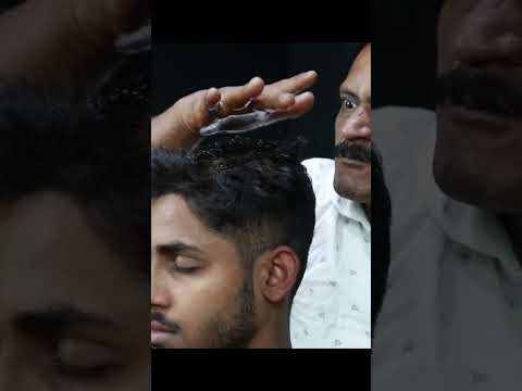 His Eyes Is Soo Cool | Ear Cracking Head Massage ASMR | Big Eye Barber Head Massage ASMR #shorts