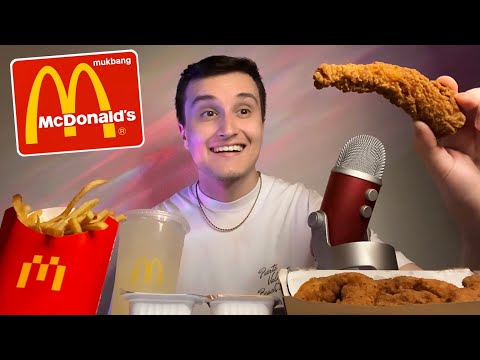 ASMR NEW McDonald’s Chicken Strips Mukbang 🍗🍟 (eating sounds)