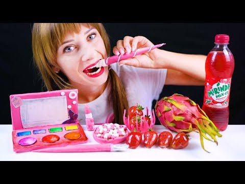 ASMR EATING EDIBLE CANDY MAKEUP, PALETTE (FAKE) EXTREME CRUNCHY EATING SOUNDS/MUKBANG