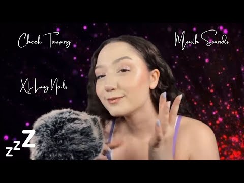JadyLady ASMR Cheek Tapping Compilation | XL Long Nails, Mouth Sounds, Upclose, Fast & Aggressive