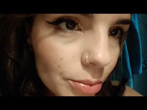asmr scratching jeans and mouth sounds