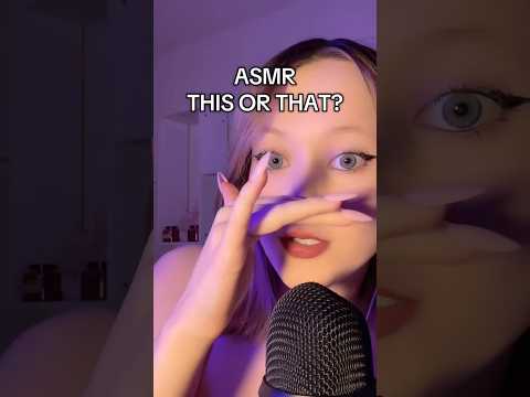 This or That? #asmr #fabricscratching #mouthsounds