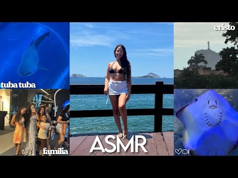 ASMR VLOG - TURISTANDO PELO RJ 🌞 indo no aquário! 🐬