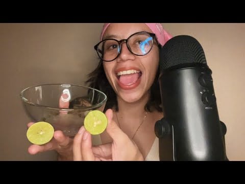 ASMR con limón y sal 🍋‍🟩🧂+ storytime (me rompí los dientes)
