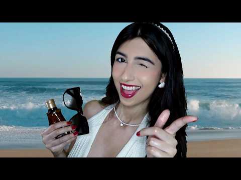 ASMR Vendedora na praia te convence a comprar TUDO + massagem 🏖️ | Som de mar