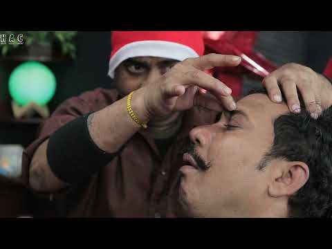 Christmas 2021 Spacial Asim Barber Geting Head Massage And Neck Crack For Doing Better On This Day