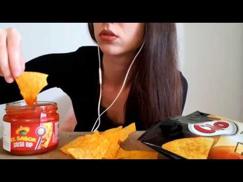 ASMR | Crunchy Chips With Chilli Dip | *Requested Video* | No Talking | Lady M. ASMR
