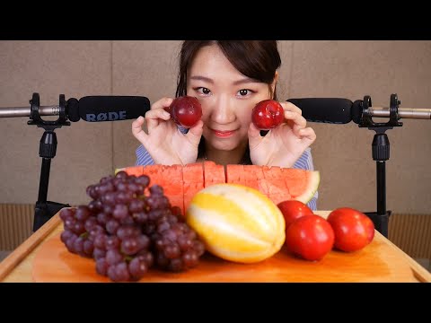 [ASMR] 과즙 팡팡 팅글 팡팡 제철과일 이팅 사운드🍉 | 말 많은 잡담 귀투귀 속삭임