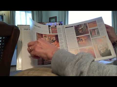 Ad-free ASMR; kitchen design book - turning pages with whispered commentary